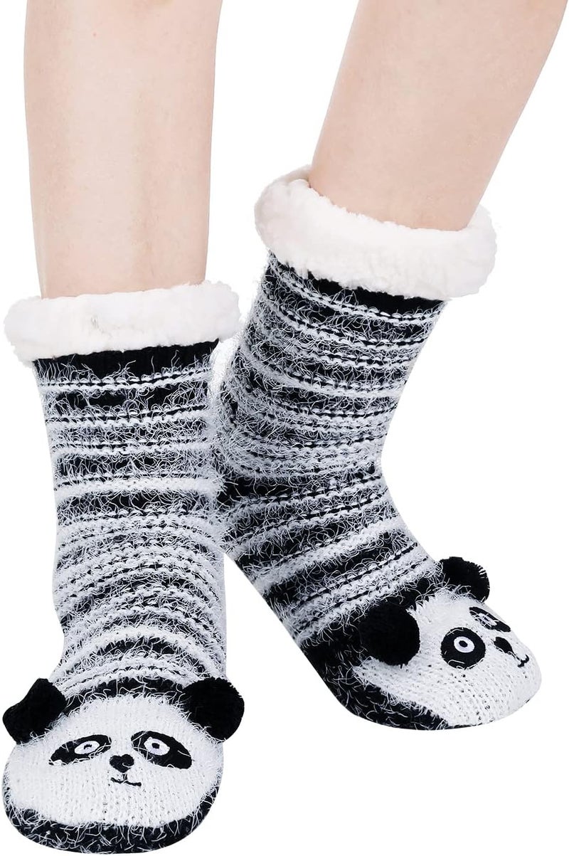 Chassic Sherpa Lined Slipper Socks for Women, Non-Slip Cozy Winter House Socks, Soft Fuzzy Socks, Christmas Gifts for Women & Ladies Stocking Stuffers - Image 3